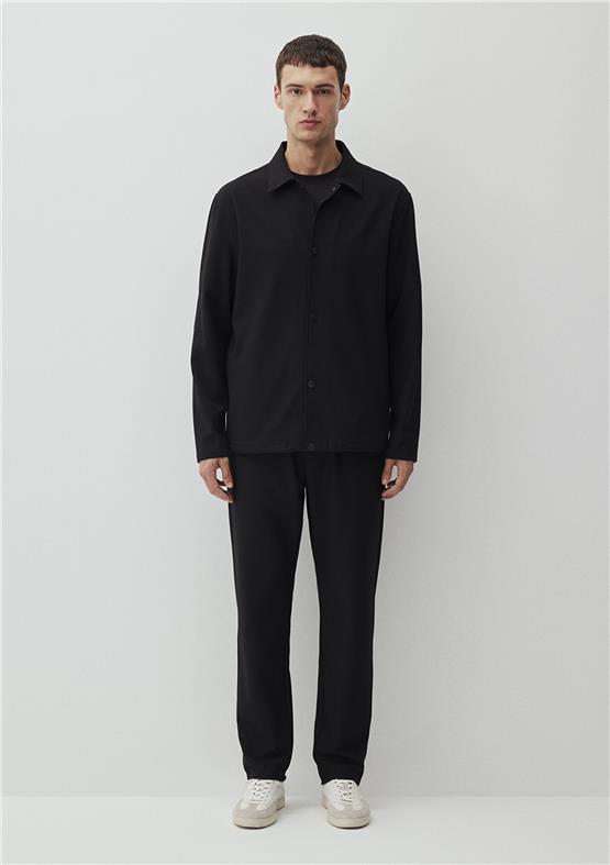 Mavı M0211280-900 Siyah Erkek Loose Uzun Kol Gomlek