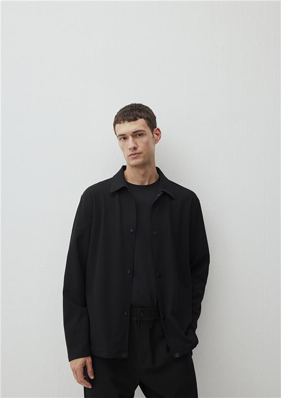 Mavı M0211280-900 Siyah Erkek Loose Uzun Kol Gomlek