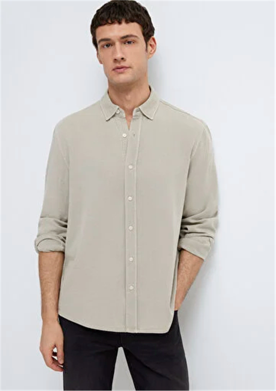 Mavı M0211482-70333 Elm Erkek Regular Uzun Kollu Tencel Gomlek