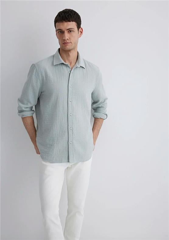 Mavı M0211518-70148 Sıs Yesıl Erkek Regular Uzun Kol Gomlek