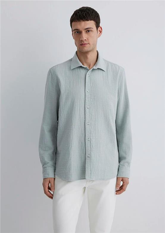 Mavı M0211518-70148 Sıs Yesıl Erkek Regular Uzun Kol Gomlek