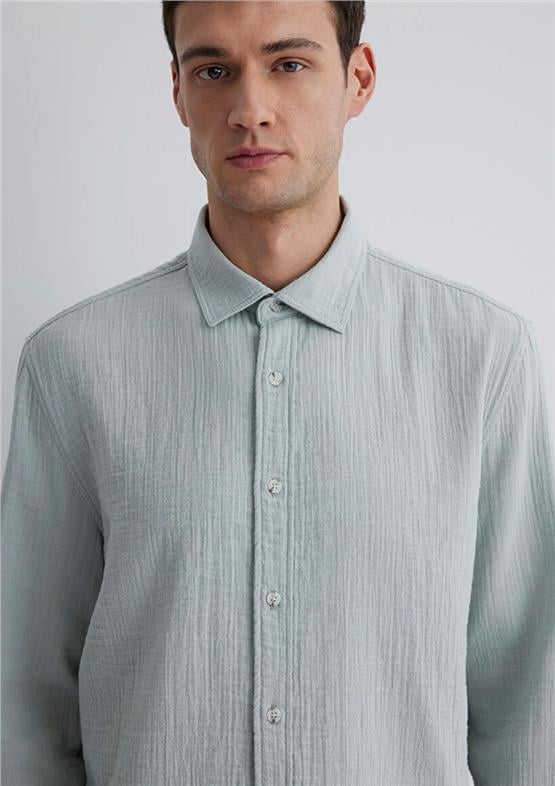 Mavı M0211518-70148 Sıs Yesıl Erkek Regular Uzun Kol Gomlek