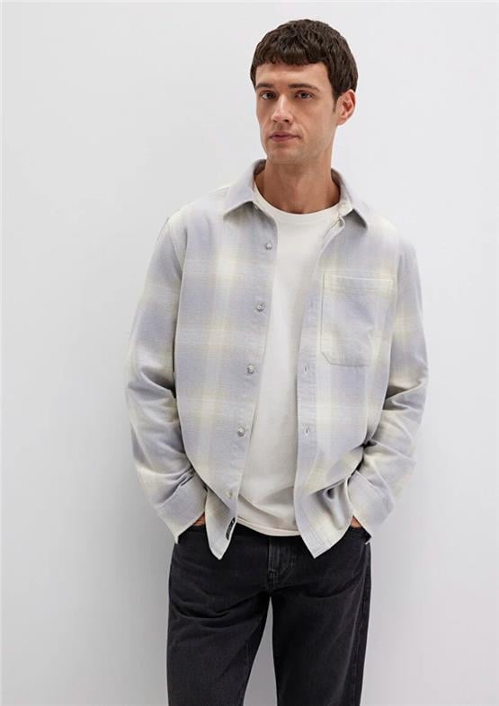 Mavı M0211637-90847 Celestıal Blue Check Erkek Karelı Uzun Kollu Regular Gomlek