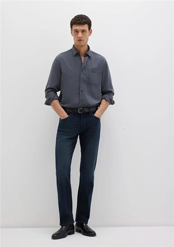 Mavı M0211647-80106 Antrasıt Erkek Uzun Kollu Tencel Regular Gomlek