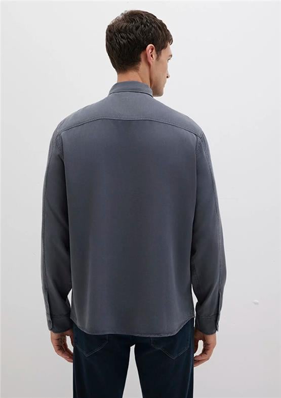 Mavı M0211647-80106 Antrasıt Erkek Uzun Kollu Tencel Regular Gomlek