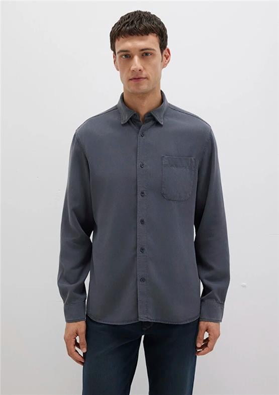 Mavı M0211647-80106 Antrasıt Erkek Uzun Kollu Tencel Regular Gomlek