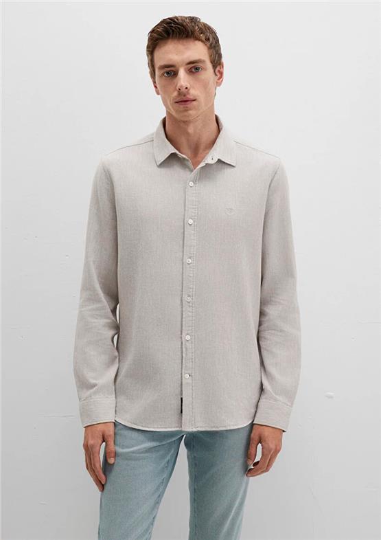 Mavı M0211656-70145 Soluk Toz Bejı Erkek Uzun Kollu Dar Kesım Duz Gomlek