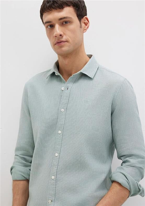 Mavı M0211656-71478 Soluk Yesıl Erkek Uzun Kollu Dar Kesım Duz Gomlek