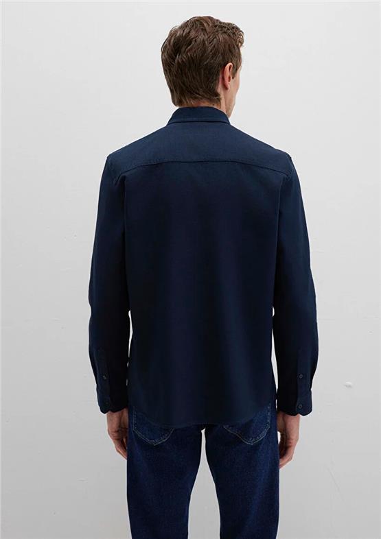 Mavı M0211656-80872 Safır Lavıcert Erkek Uzun Kollu Dar Kesım Duz Gomlek