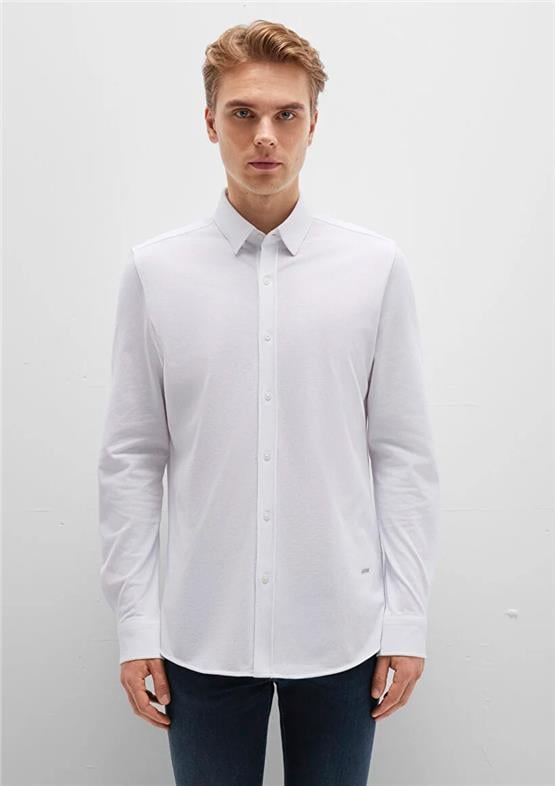 Mavı M0211660-620 Beyaz Erkek Slım Uzun Kol Duz Gomlek
