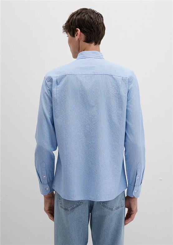 Mavı M0211710-90934 Celestıal Blue Erkek Regular Cızgılı Gomlek