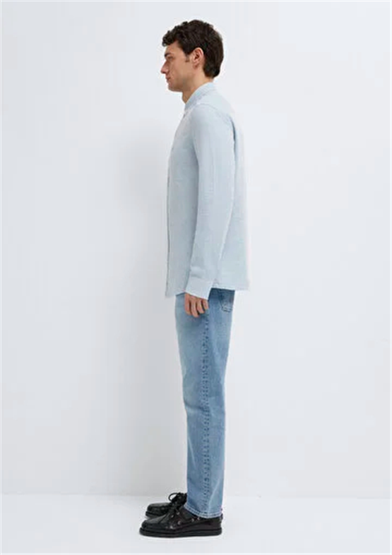 Mavı M0211899-86659 Pacıfıc Coast Erkek Slım Uzun Kollu Duz Gomlek