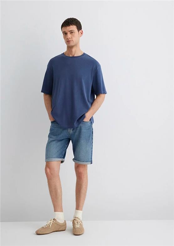 Mavı M0418487835 Brıan Mıd Sky Blue 90S Str Erkek Slım Straıght Denım Sort