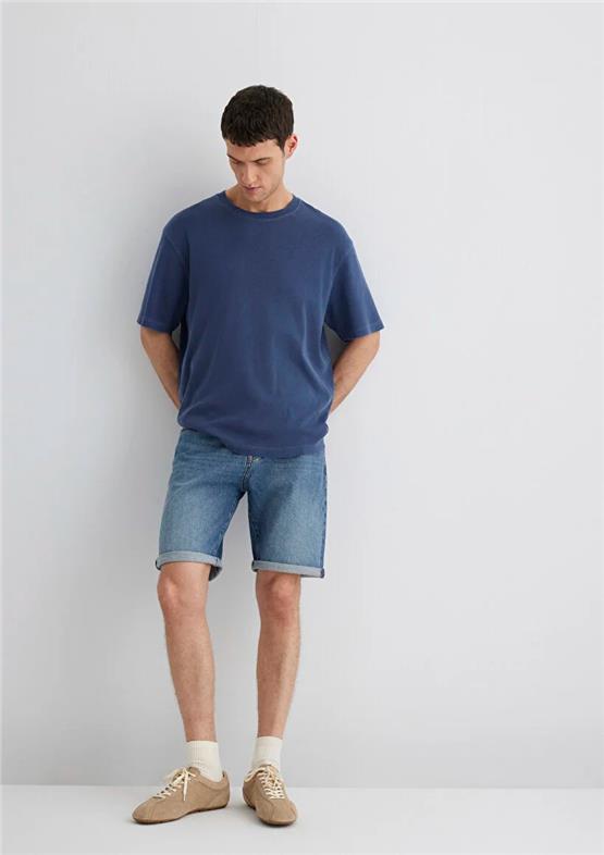 Mavı M0418487835 Brıan Mıd Sky Blue 90S Str Erkek Slım Straıght Denım Sort