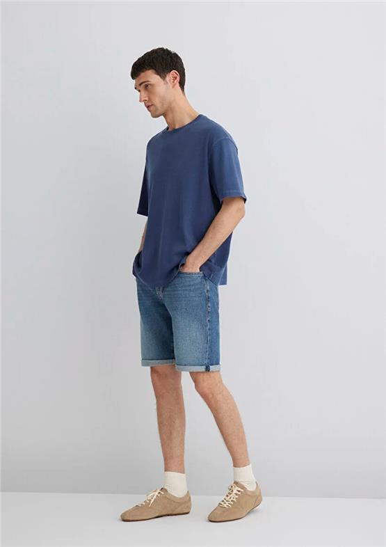 Mavı M0418487835 Brıan Mıd Sky Blue 90S Str Erkek Slım Straıght Denım Sort