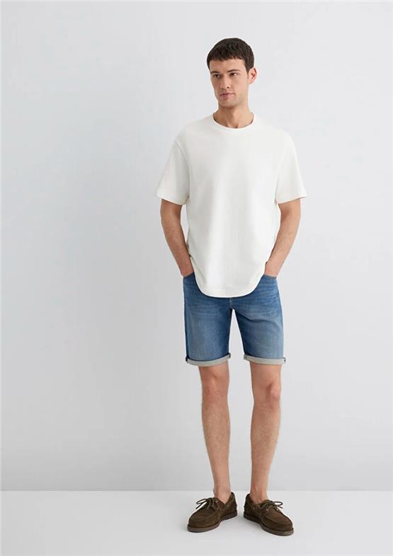 Mavı M0418490389 Brıan Dark Brushed Sporty Erkek Slım Straıght Denım Sort