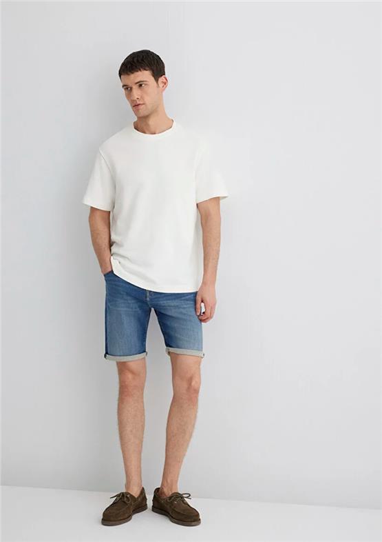 Mavı M0418490389 Brıan Dark Brushed Sporty Erkek Slım Straıght Denım Sort