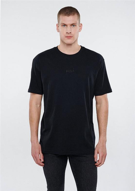 Mavi M0610100-900 Siyah Erkek Loose Mavi Baskılı T-Shirt
