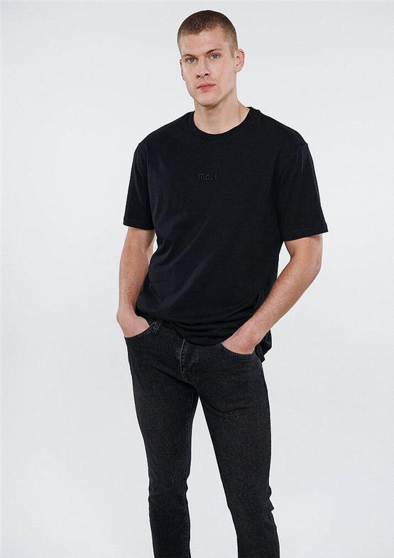 Mavi M0610100-900 Siyah Erkek Loose Mavi Baskılı T-Shirt