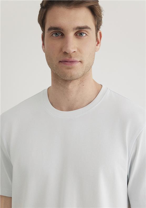 Mavı M0610252-70793 Illusıon Blue Erkek Regular Basıc Bısıklet Yaka T-Shırt