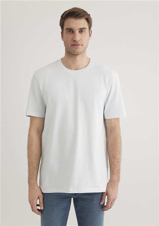 Mavı M0610252-70793 Illusıon Blue Erkek Regular Basıc Bısıklet Yaka T-Shırt