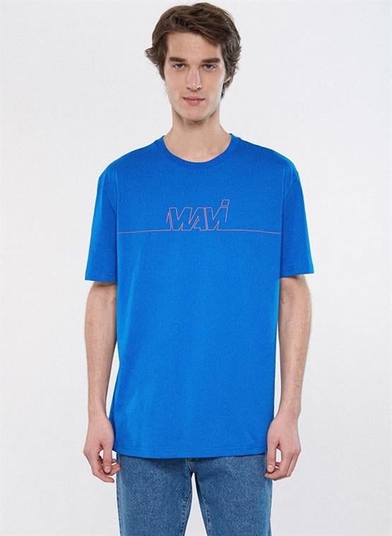 Mavi M0610254-70913 Saks Erkek Logo Baskılı T-Shirt