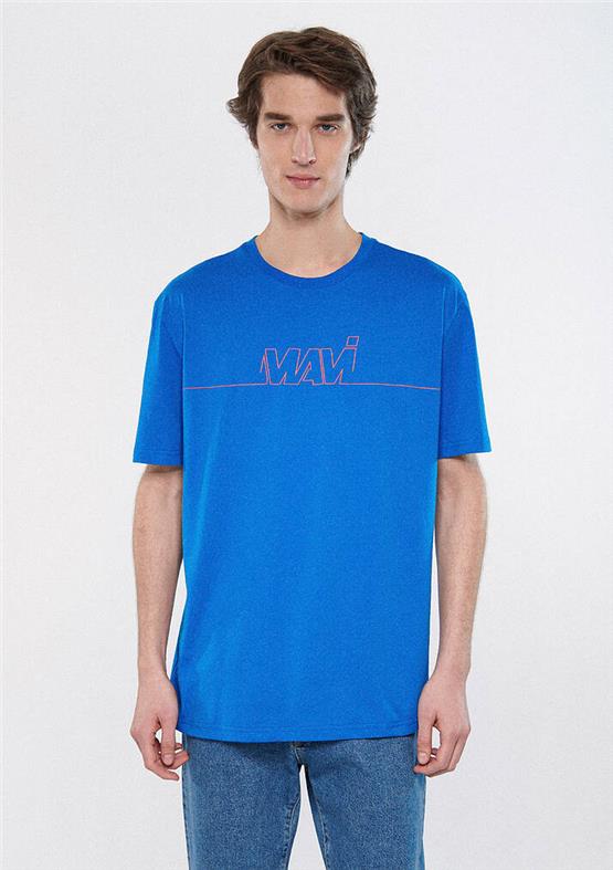 Mavi M0610254-70913 Saks Erkek Logo Baskılı T-Shirt