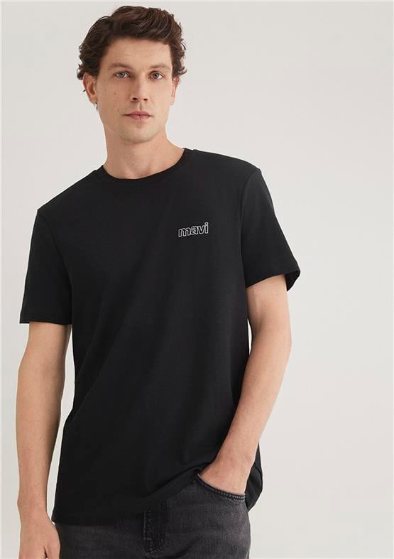 Mavi M0610360-900 Siyah Erkek Slim Basic T-Shirt