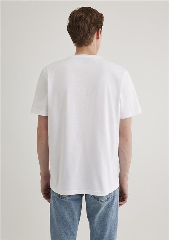 Mavi M0611714-620 Beyaz Erkek Regular Mavi Logo T-Shirt