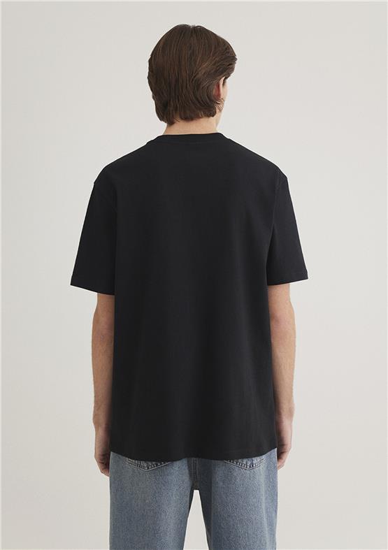 Mavi M0611807-900 Siyah Erkek Loose Mavi Logo T-Shirt