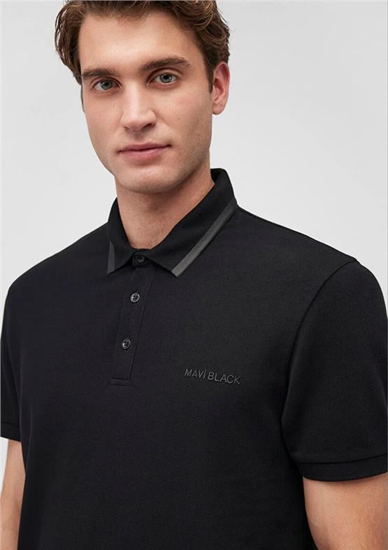 Mavı M0611829-900 Sıyah Erkek Slım Polo Yaka T-Shırt