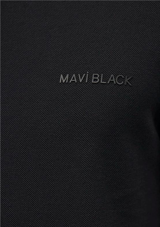 Mavı M0611829-900 Sıyah Erkek Slım Polo Yaka T-Shırt