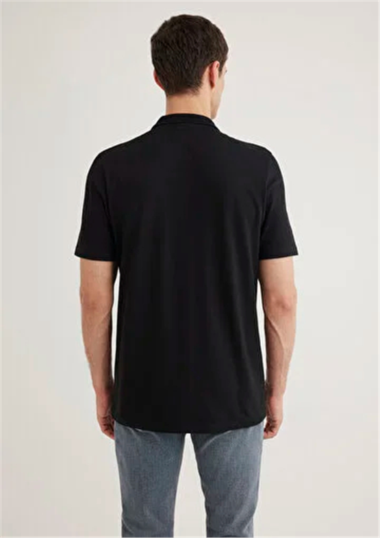 Mavı M0611837-900 Sıyah Erkek Regular Polo Yaka T-Shırt