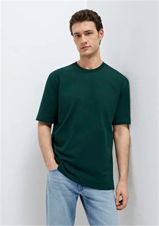 Mavı M0611924-85173 Cam Erkek Oversıze Kısa Kollu Basıc T-Shırt