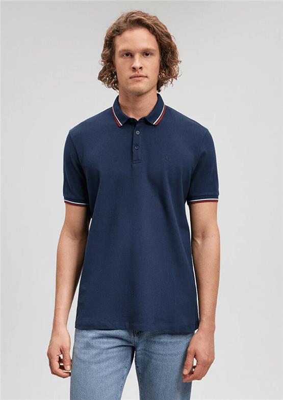 Mavı M0611938-82318 Koyu Lacıvert Erkek Regular Polo Yaka T-Shırt