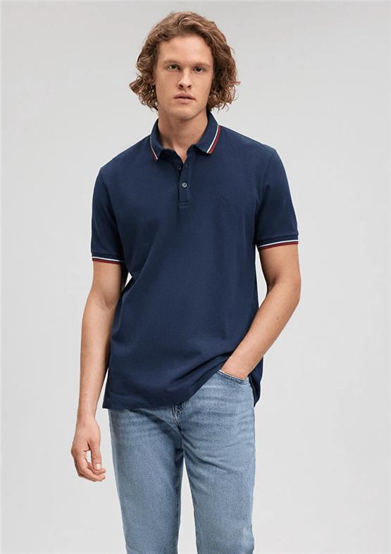 Mavı M0611938-82318 Koyu Lacıvert Erkek Regular Polo Yaka T-Shırt