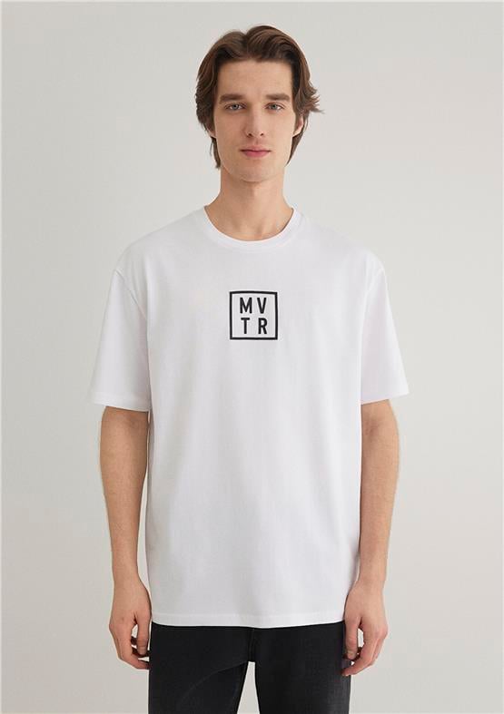 Mavi M0612004-620 Beyaz Erkek Loose Mvtr T-Shirt