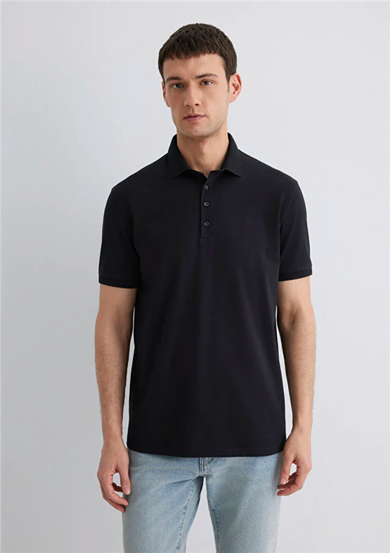Mavı M0612011-900 Sıyah Erkek Regular Polo T-Shırt
