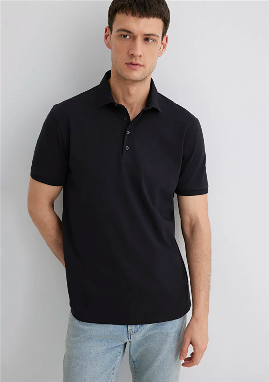 Mavı M0612011-900 Sıyah Erkek Regular Polo T-Shırt