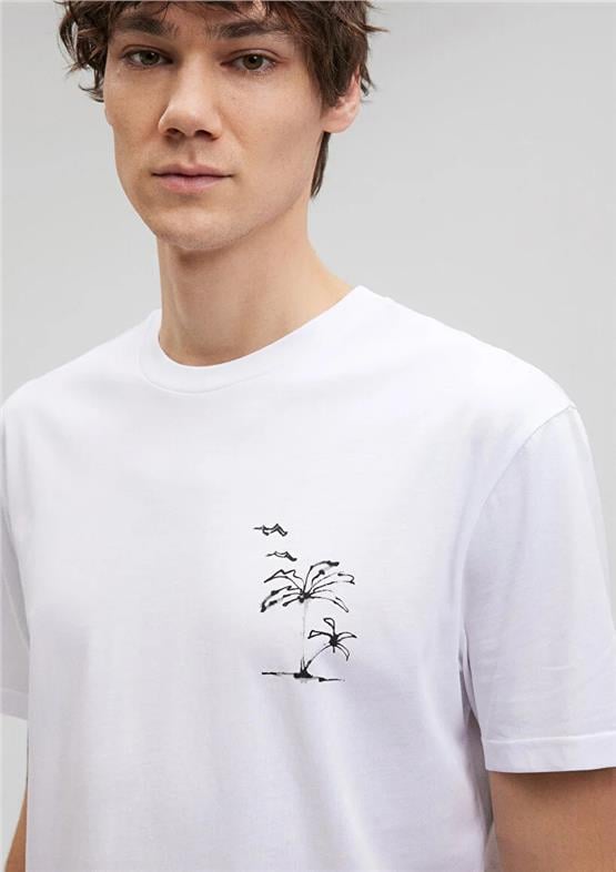 Mavi M0612105-620 Beyaz Erkek Loose Cancun T-Shirt