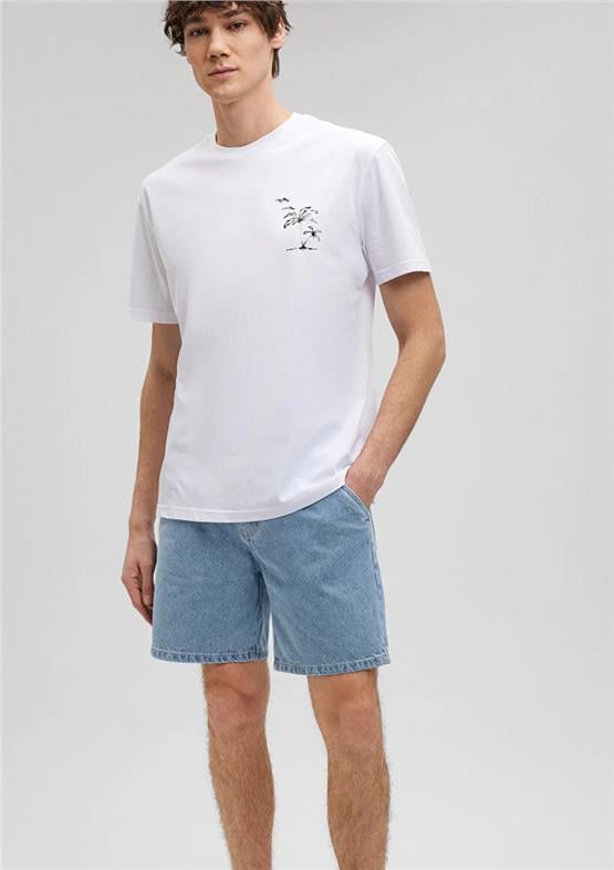 Mavi M0612105-620 Beyaz Erkek Loose Cancun T-Shirt
