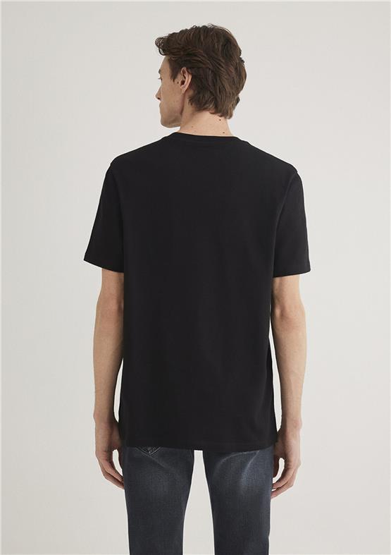 Mavı M0612174-900 Sıyah Erkek Regular Pro Logo Baskılı T-Shırt