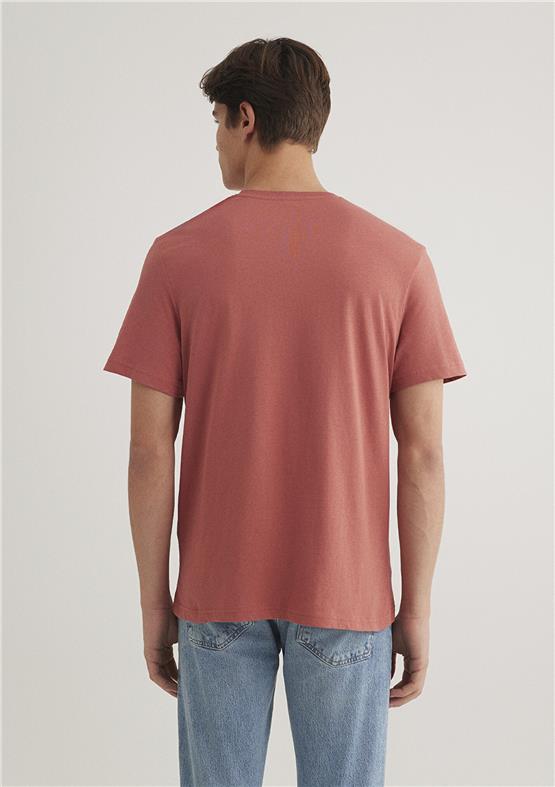 Mavı M0612274-71100 Kıremıt Erkek Regular Mavı Istanbul Baskılı T-Shırt