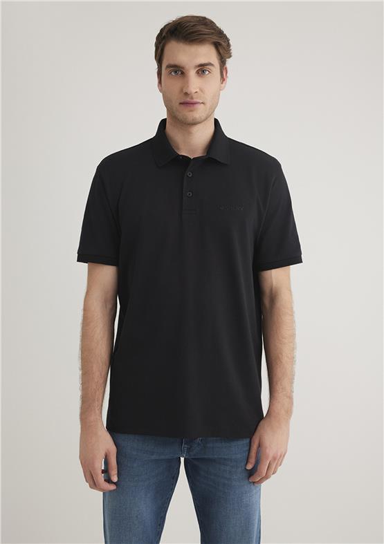 Mavı M0612520-900 Sıyah Erkek Regular Polo Yaka T-Shırt