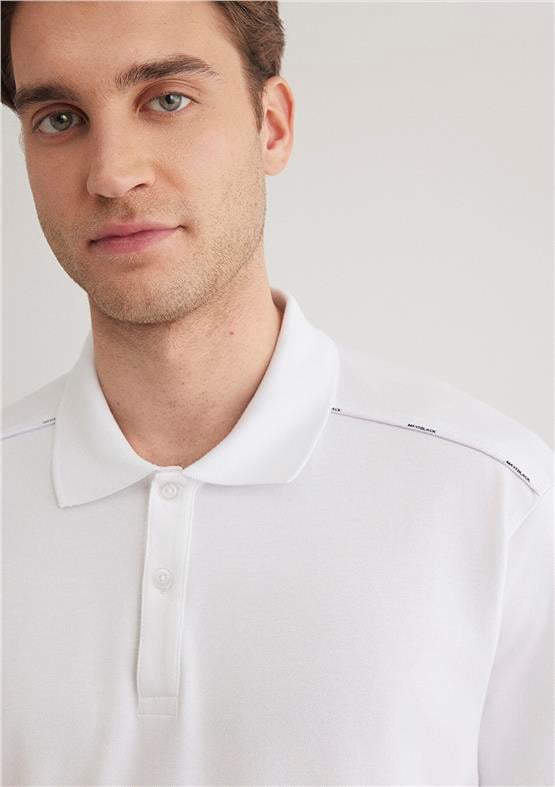 Mavı M0612530-620 Beyaz Erkek Regular Polo Yaka T-Shırt