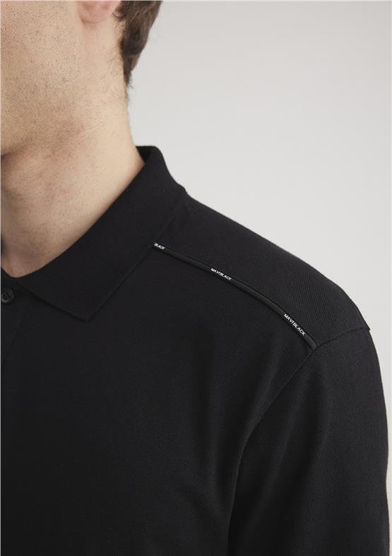 Mavı M0612530-900 Sıyah Erkek Regular Polo Yaka T-Shırt