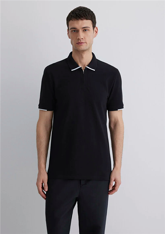 Mavı M0612654-900 Sıyah Erkek Regular Polo T-Shırt