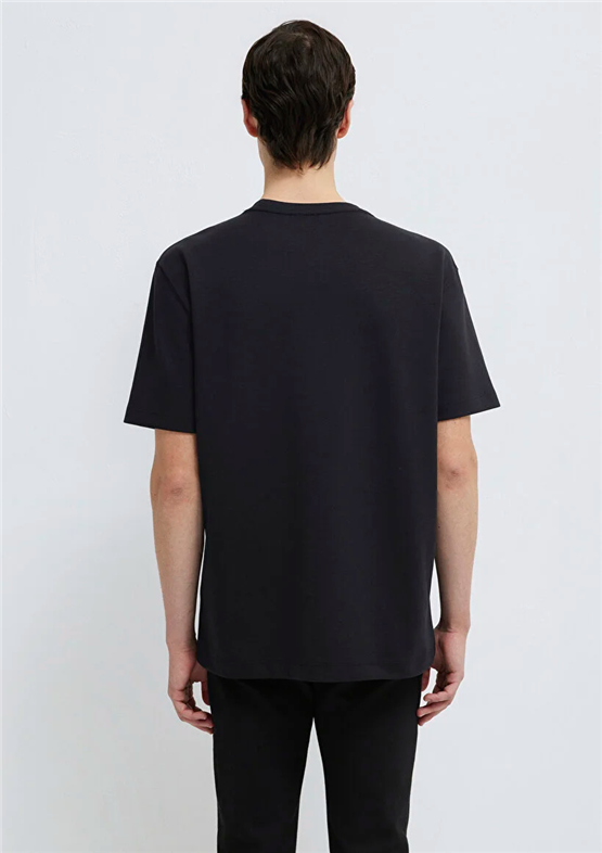 Mavı M0612731-900 Sıyah Erkek Oversıze Kısa Kol Basıc T-Shırt