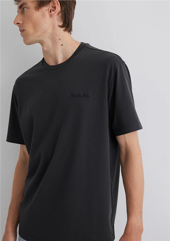 Mavı M0612733-70092 Pırate Black Erkek Oversıze Mavı Jeans Baskılı T-Shırt