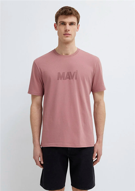 Mavı M0612896-70948 Nostalgıa Rose Erkek Regular Logo Baskılı T-Shırt